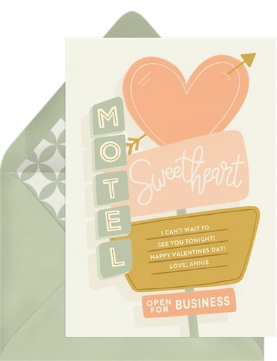 Sweetheart Motel Card