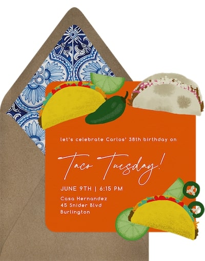 Taco Night Invitation