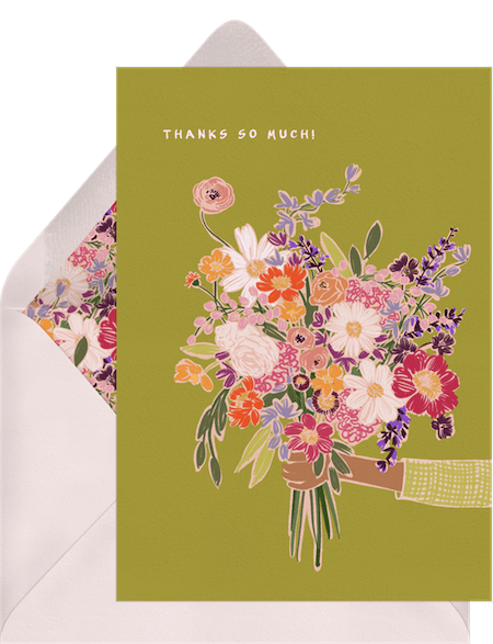 thank you card for teacher: Say It With Flowers Card by Greenvelope