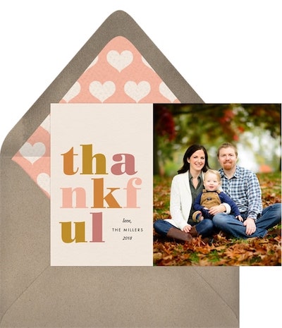 Thanksgiving greetings: Thankful Card
