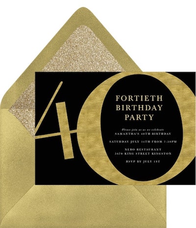 The Big Four Oh Invitation