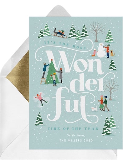 Vintage Christmas cards: The Most Wonderful Card