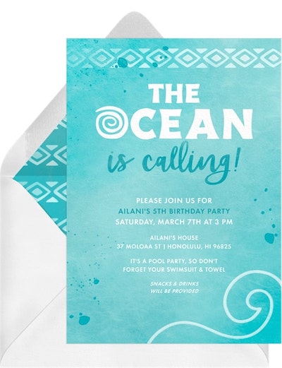 The Ocean is Calling Invitation