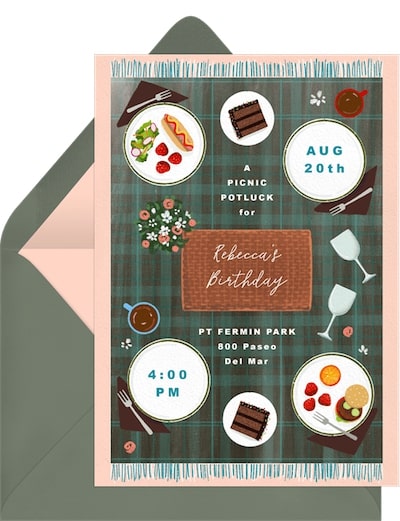Birthday picnic ideas for adults: The Perfect Picnic Invitation
