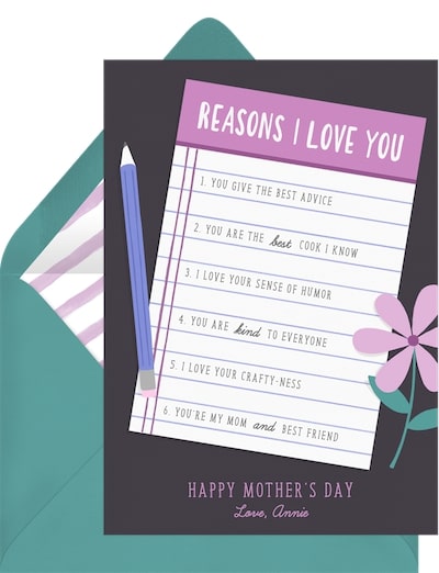 The Reasons Why Card