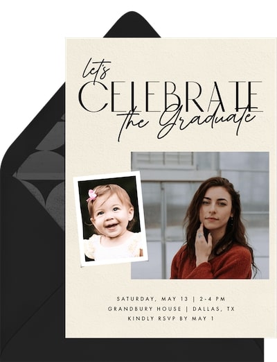 Then and Now Invitation