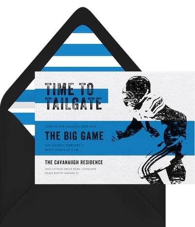 Time To Tailgate Invitation
