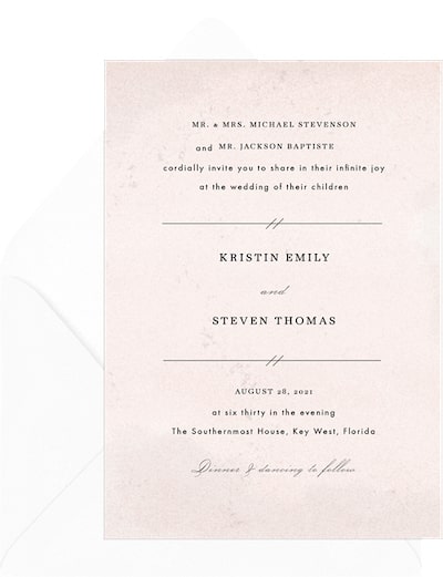 Timeless Marble Invitation
