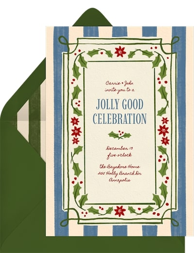 Christmas party invitations: Timeless Tidings Invitation