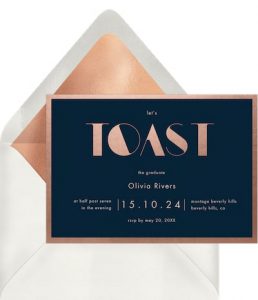 Nursing graduation invitations: Toast Invitation