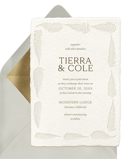 Tonal Ferns Invitation