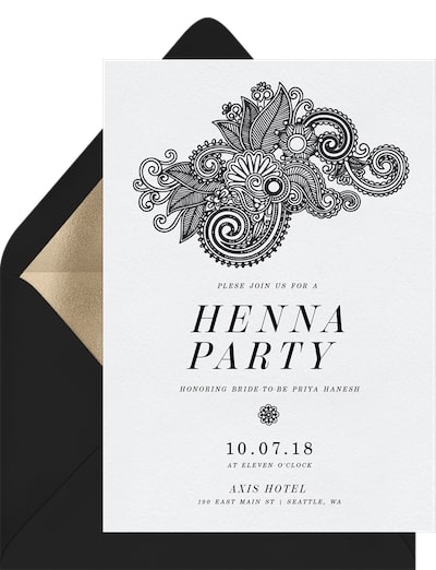 Traditional Mehndi Invitation
