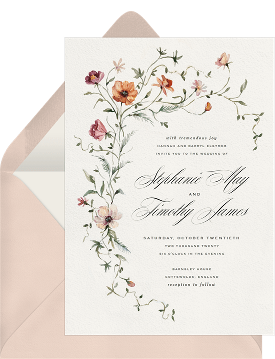 Trailing Blooms Invitation