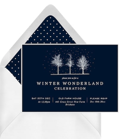 Party themes for adults: Tree Trio Invitation