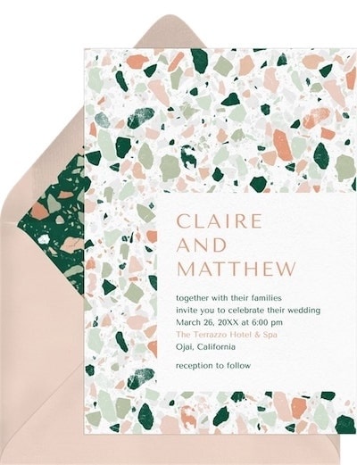 Trendy Terrazzo Invitation