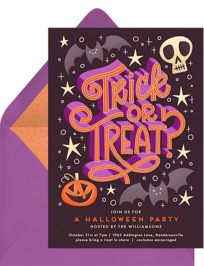 Trick Or Treat? Invitation