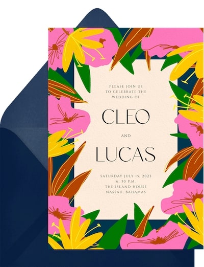 Tropical wedding: Tropical Daydream Invitation