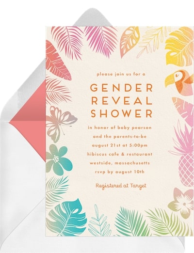 Tropical Ombre Invitation