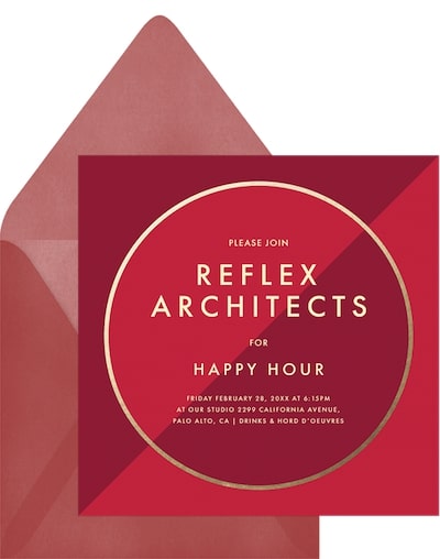 Two Tone Circle Invitation