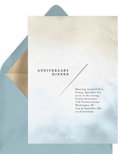 Two Tone Watercolor Wash Invitation