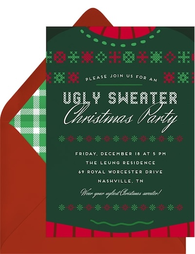 Ugly Sweater Party Invitation