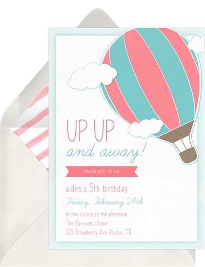 Up In The Air Invitation