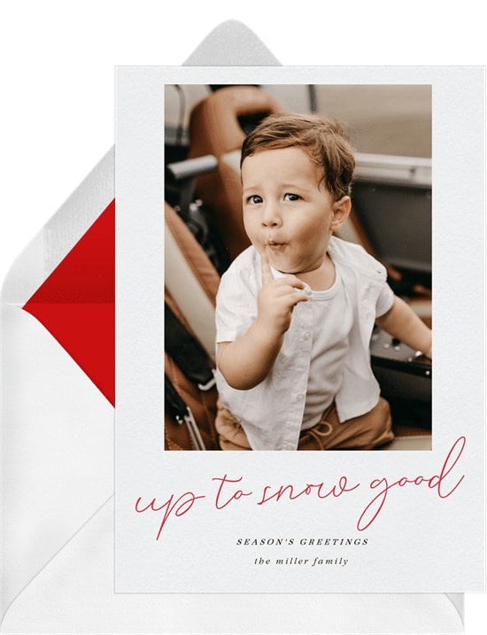 Funny holiday cards: Up To Snow Good Card