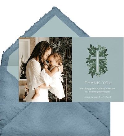 Verdant Cross Thank You Note