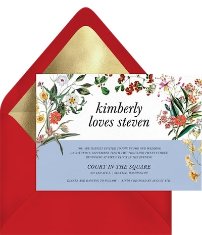 Second wedding ideas: Vibrant Oasis Invitation