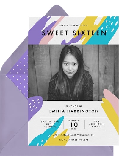 Vibrant Strokes Invitation