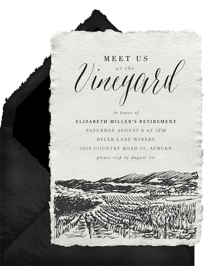 Vineyard Sketch Invitation