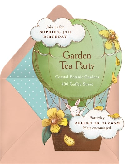 Vintage Balloon Invitation