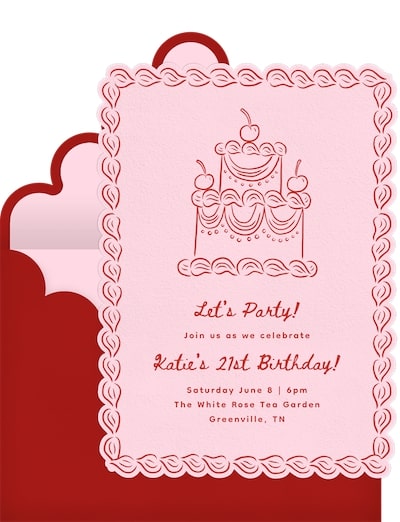 Vintage Cake Invitation