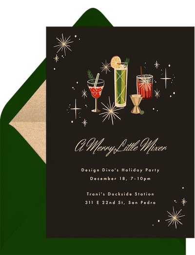 Vintage Cocktails Invitation