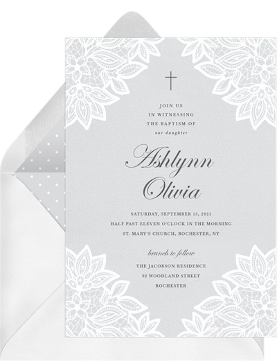 Vintage Lace Corners Invitation