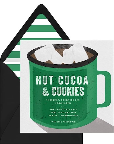 Christmas theme ideas: Vintage Mug Invitation