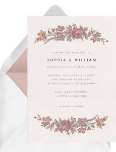 Vintage Rose Invitation
