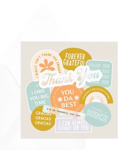 Vintage Stickers Card