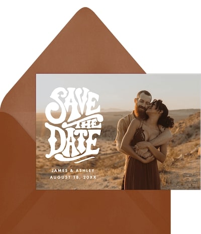 Vintage Typography Save the Date