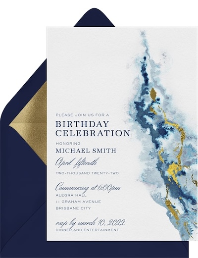 Watercolor Agate Invitation