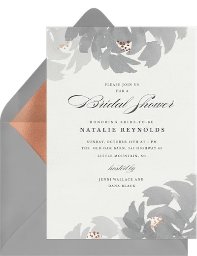 Watercolor Floral Blooms Invitation