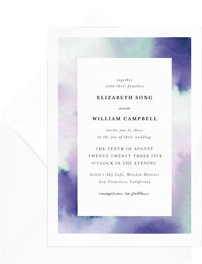 Watercolor Frame Invitation