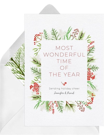 Watercolor Greenery Card