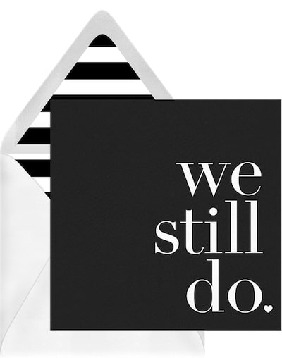 Vow renewal invitations: We Still Do Invitation