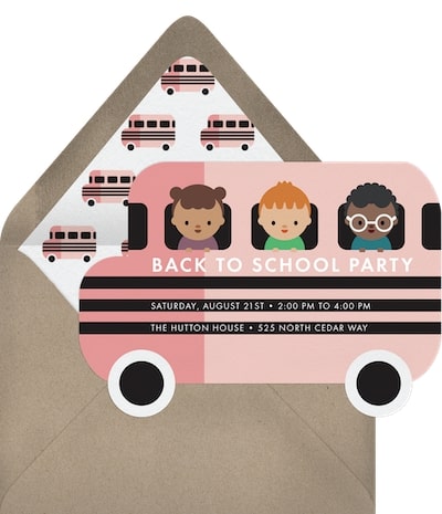 Wheels on the Bus Invitation