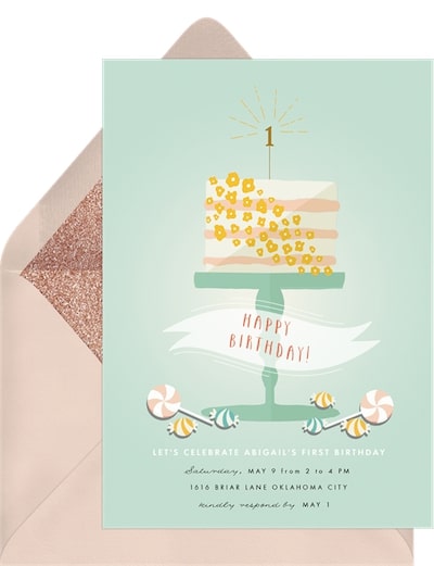 Whimsical Cake Invitation
