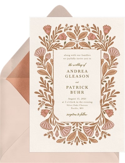 Whimsical Floral Border Invitation