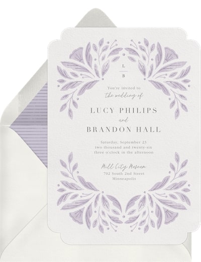 2025 wedding invitation trends: Whimsical Florals Invitation