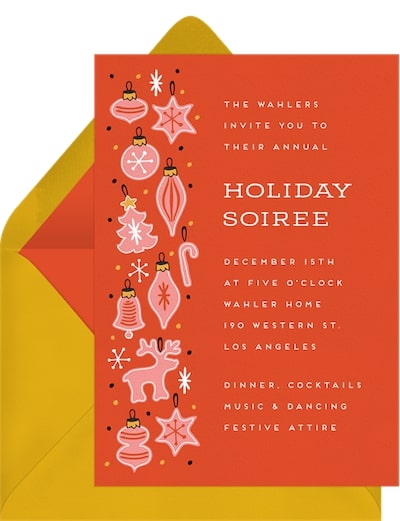 Whimsical Ornaments Invitation