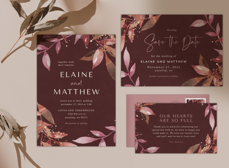 Wedding Invitation Suite Ideas by Theme